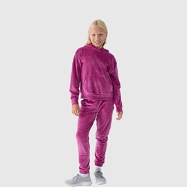 DJEČJA TRENIRKA 4F VELOUR PINK