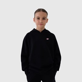 DJEČJI HOODIE 4F OVERSIZE BLACK