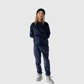 DJEČJI HOODIE 4F VELOUR BLUE