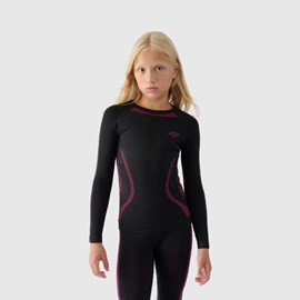 DJEČJI SKI VEŠ 4F SEAMLESS THERMOACTIVE BLACK