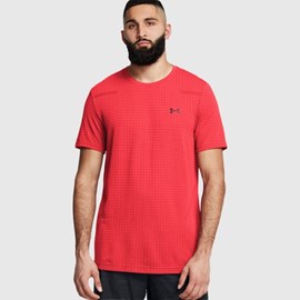 MUŠKA MAJICA UNDER ARMOUR UA SEAMLESS GRID RED