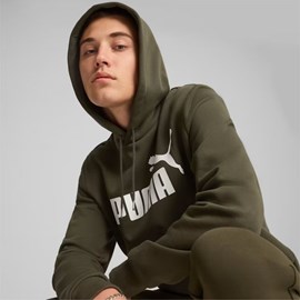 MUŠKI HOODIE PUMA ESSENTIALS BIG LOGO GREEN