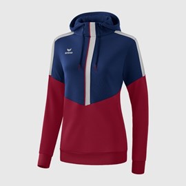 ŽENSKA HOODIE ERIMA SQUAD NEW NAVY/BORDEAUX/SILVER GREY