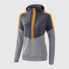 ŽENSKA HOODIE ERIMA SQUAD SLATE GREY/MONUMENT GREY/NEW ORANGE