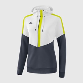 ŽENSKA HOODIE ERIMA SQUAD WHITE/SLATE GREY/BIO LIME