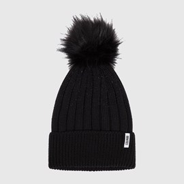 ŽENSKA KAPA COLMAR POMPOM BLACK