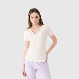 ŽENSKA MAJICA 4F SLIM PLAIN WHITE