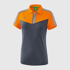 ŽENSKA MAJICA ERIMA SQUAD POLO NEW ORANGE/SLATE GREY/MONUMENT GREY